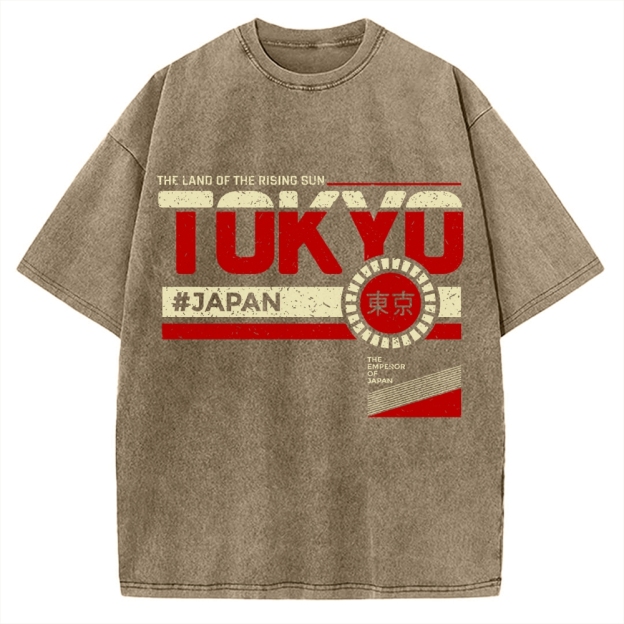 Tokyo Japan The land of rising sun Vintage Washed T-shirt