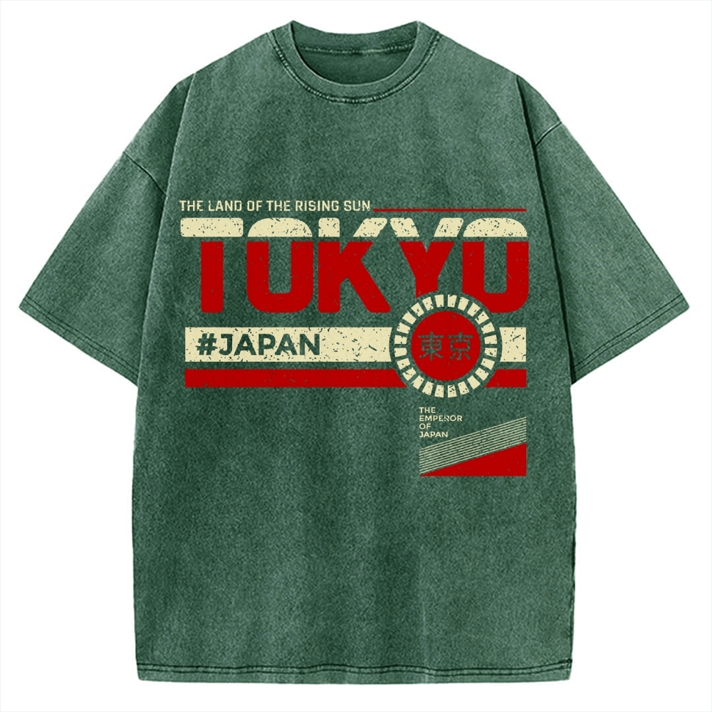 Tokyo Japan The land of rising sun Vintage Washed T-shirt