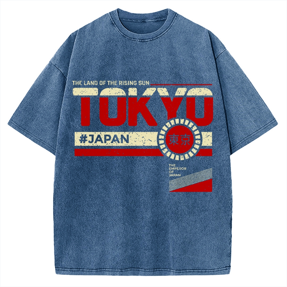 Tokyo Japan The land of rising sun Vintage Washed T-shirt
