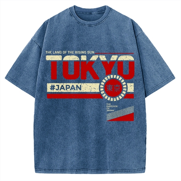 Tokyo Japan The land of rising sun Vintage Washed T-shirt