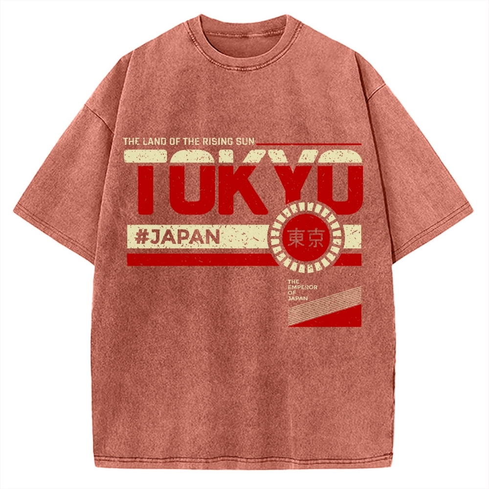 Tokyo Japan The land of rising sun Vintage Washed T-shirt