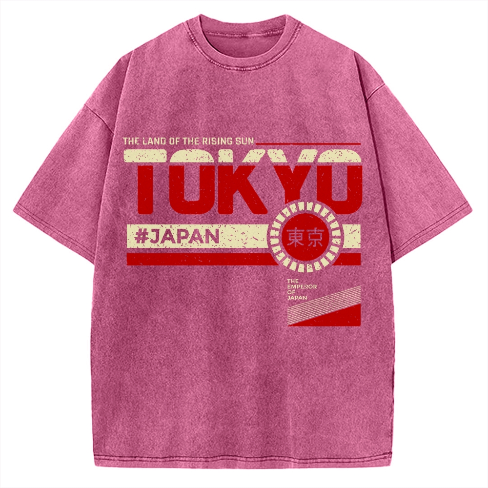 Tokyo Japan The land of rising sun Vintage Washed T-shirt