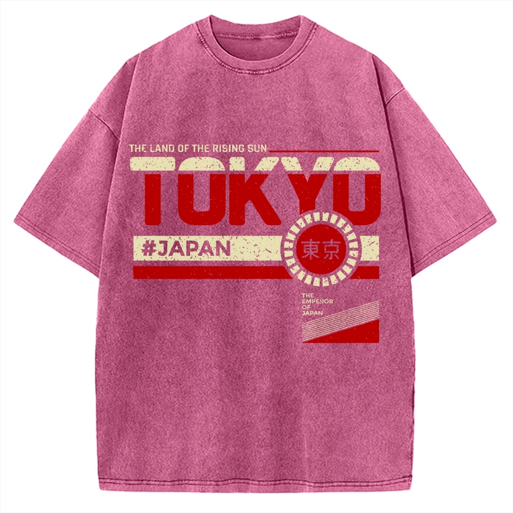 Tokyo Japan The land of rising sun Vintage Washed T-shirt