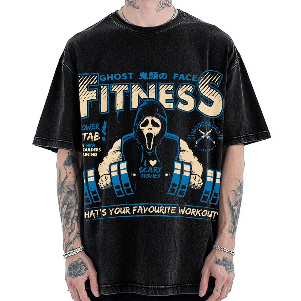 Ghost Face Fitness Club Vintage Washed T-shirt