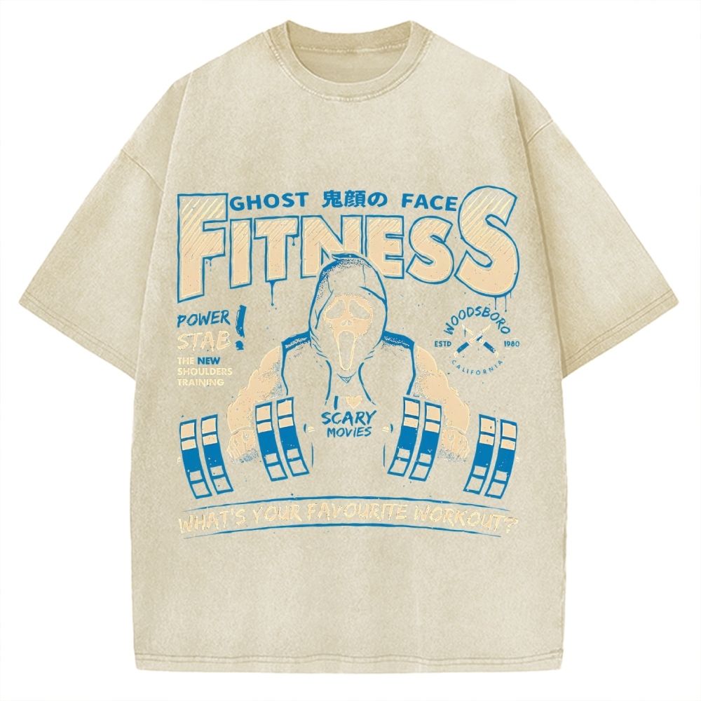 Ghost Face Fitness Club Vintage Washed T-shirt
