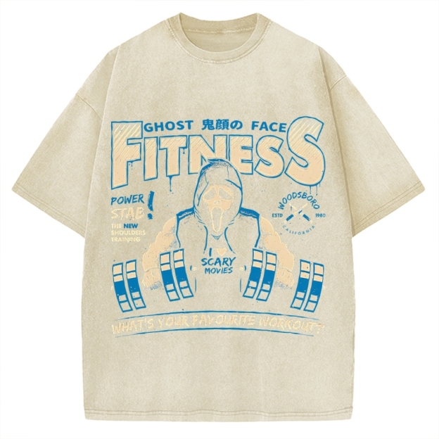 Ghost Face Fitness Club Vintage Washed T-shirt