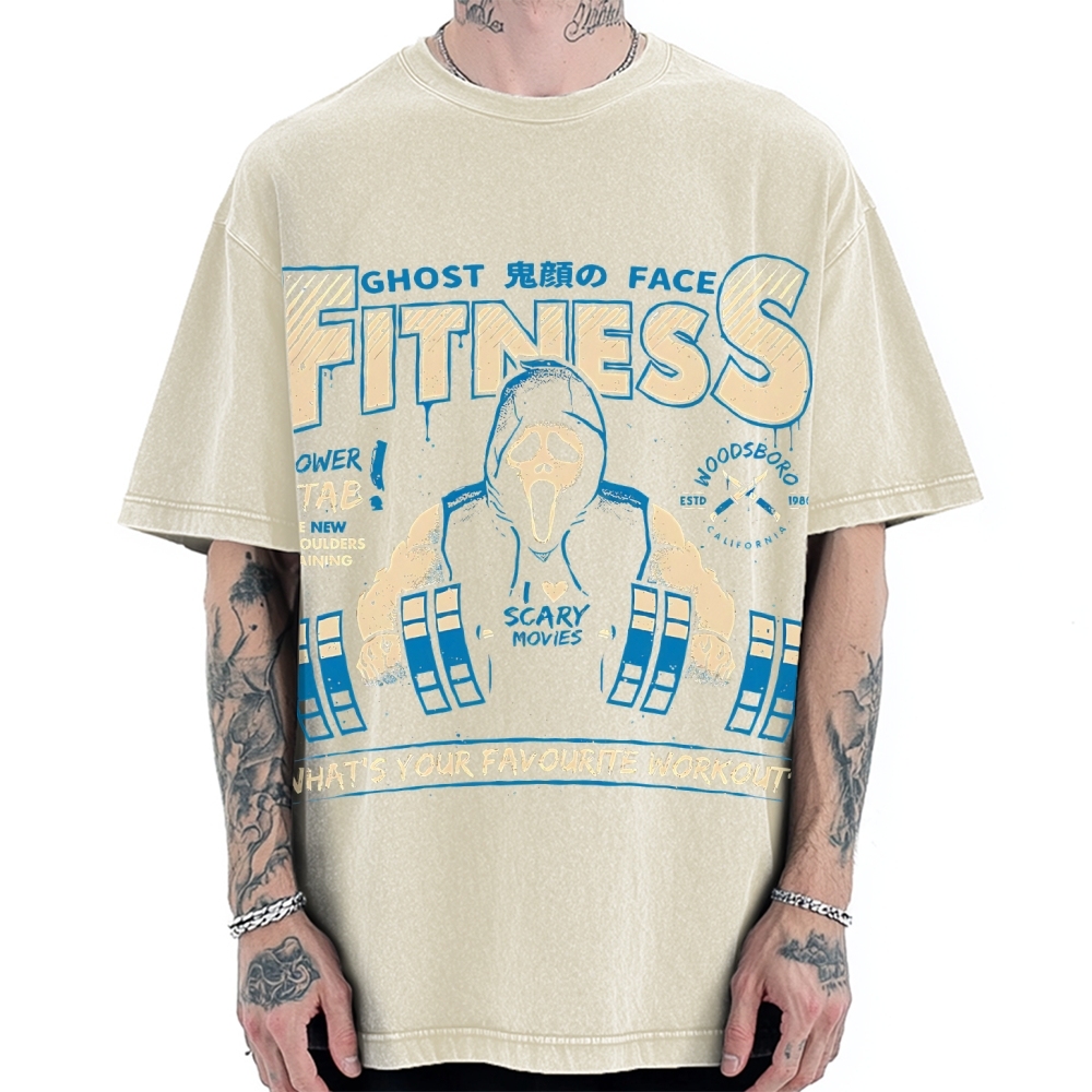 Ghost Face Fitness Club Vintage Washed T-shirt
