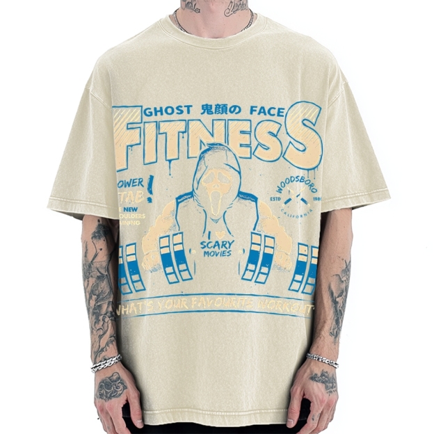 Ghost Face Fitness Club Vintage Washed T-shirt
