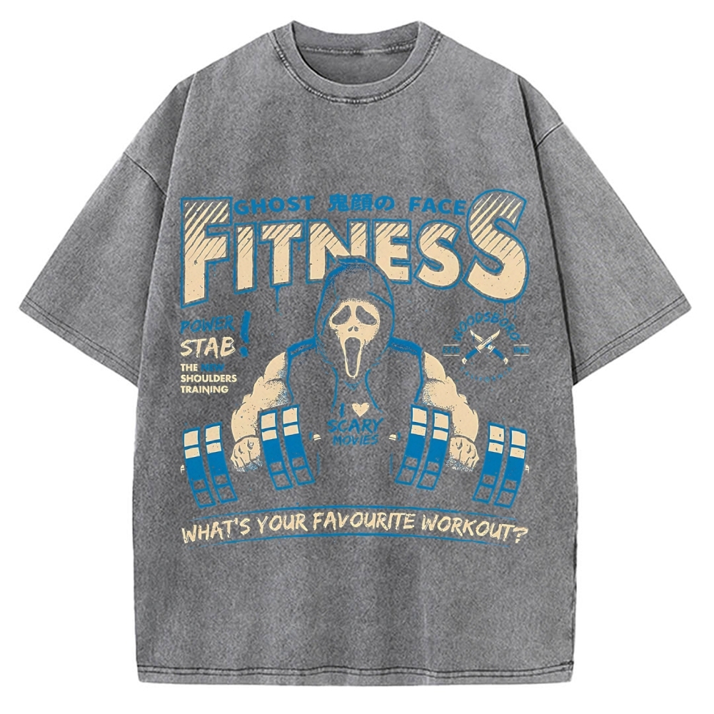 Ghost Face Fitness Club Vintage Washed T-shirt
