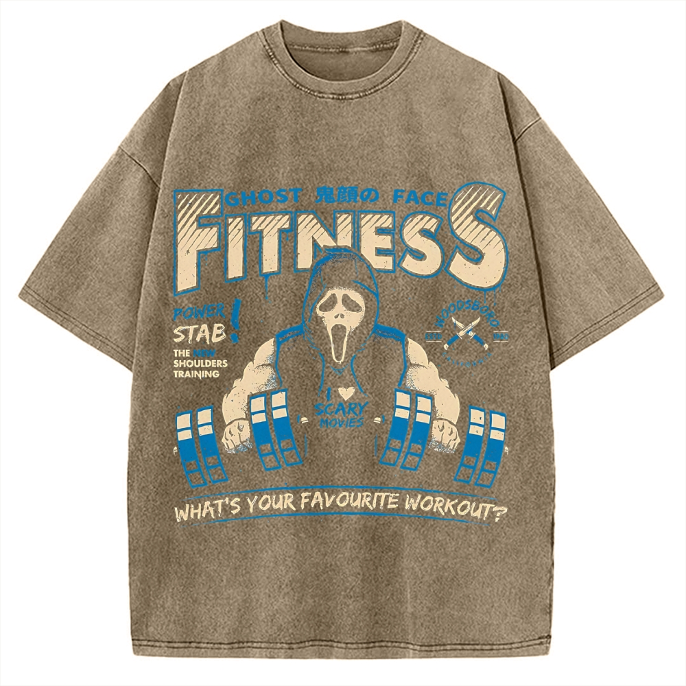 Ghost Face Fitness Club Vintage Washed T-shirt
