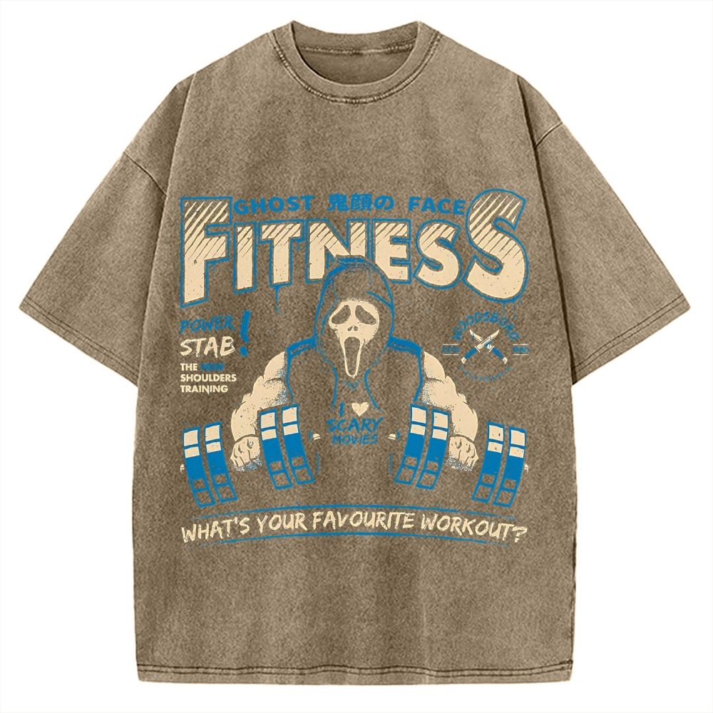 Ghost Face Fitness Club Vintage Washed T-shirt