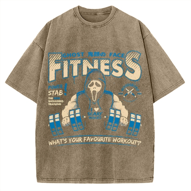 Ghost Face Fitness Club Vintage Washed T-shirt