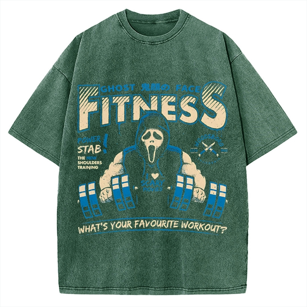 Ghost Face Fitness Club Vintage Washed T-shirt