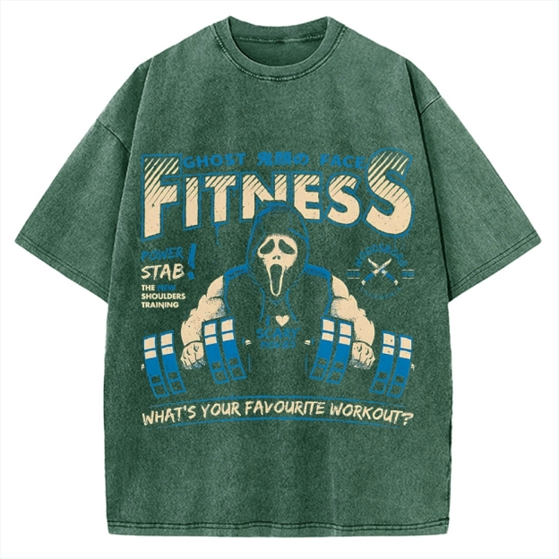 Ghost Face Fitness Club Vintage Washed T-shirt