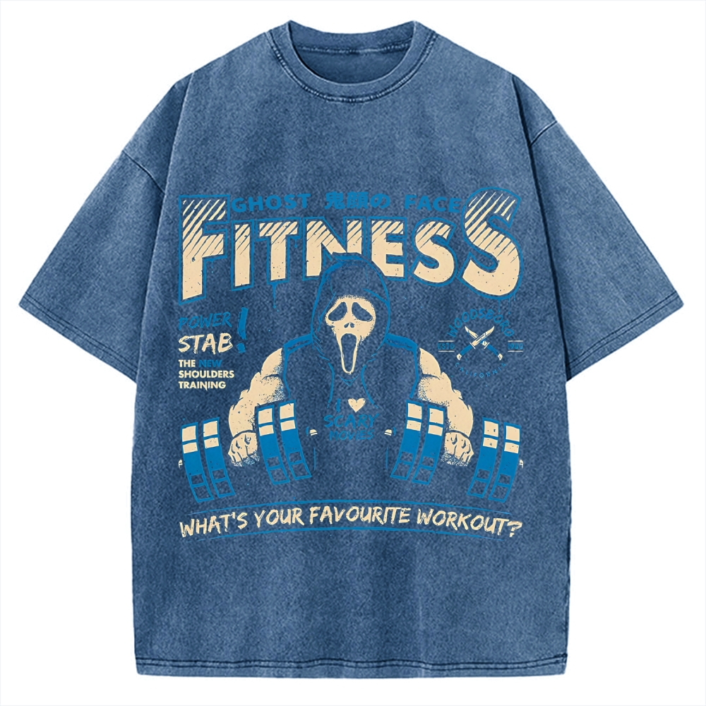 Ghost Face Fitness Club Vintage Washed T-shirt