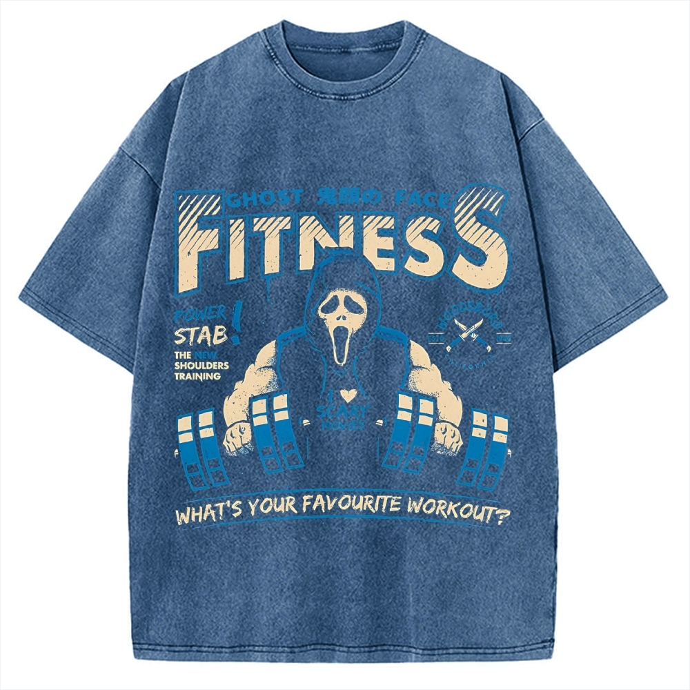 Ghost Face Fitness Club Vintage Washed T-shirt