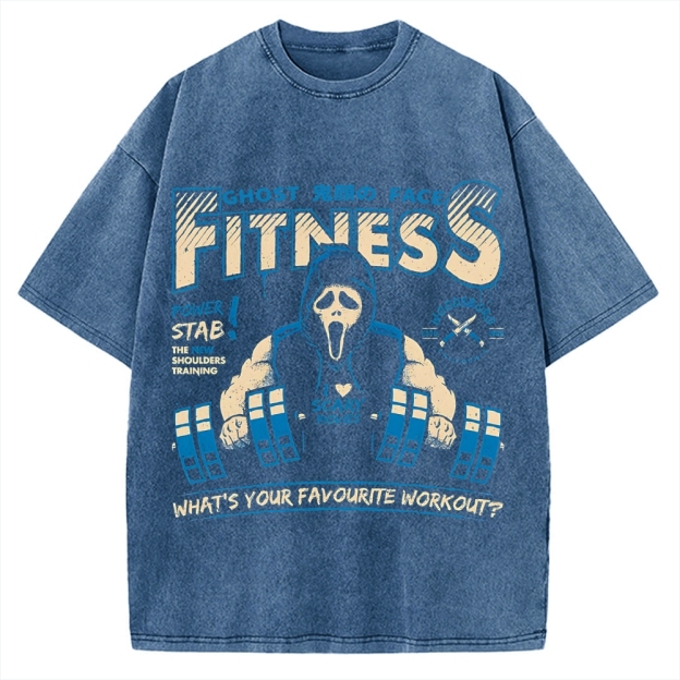 Ghost Face Fitness Club Vintage Washed T-shirt