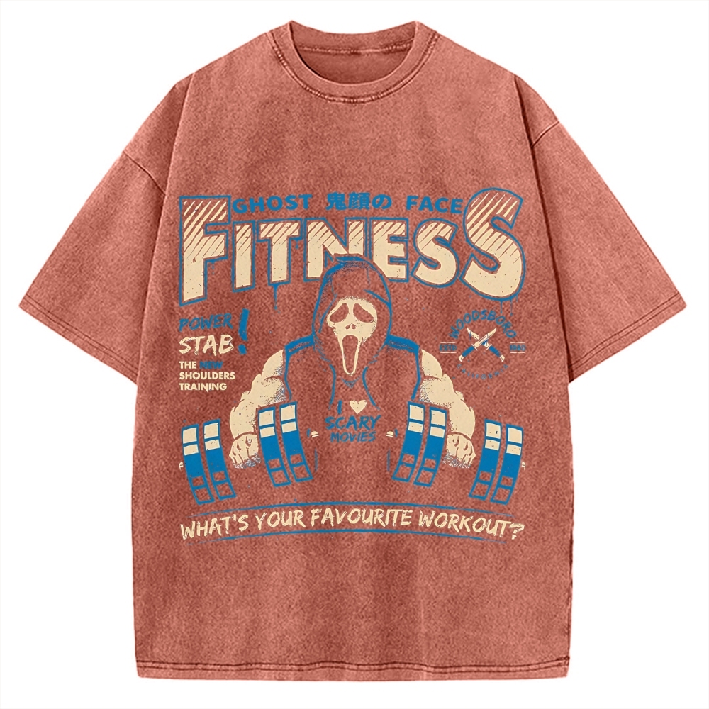 Ghost Face Fitness Club Vintage Washed T-shirt