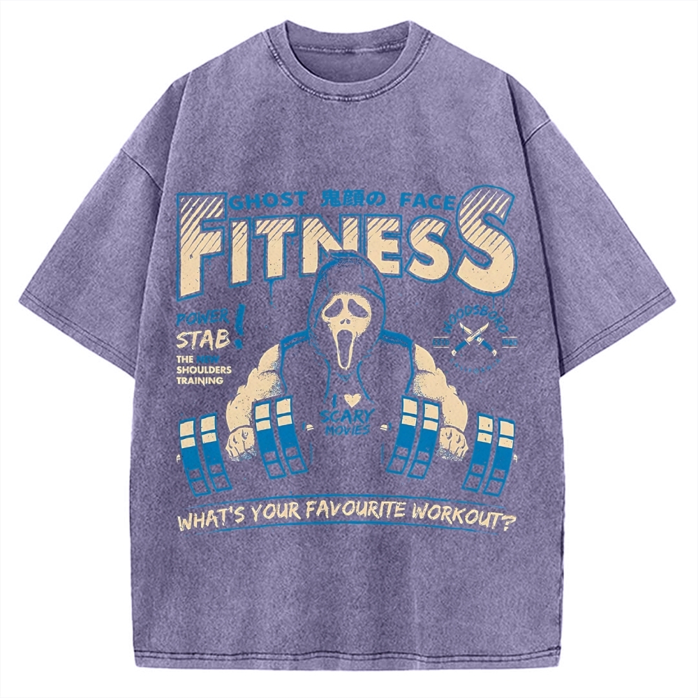 Ghost Face Fitness Club Vintage Washed T-shirt