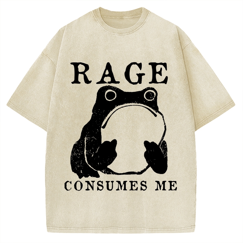 Rage Consumes Frog Vintage Washed T-shirt