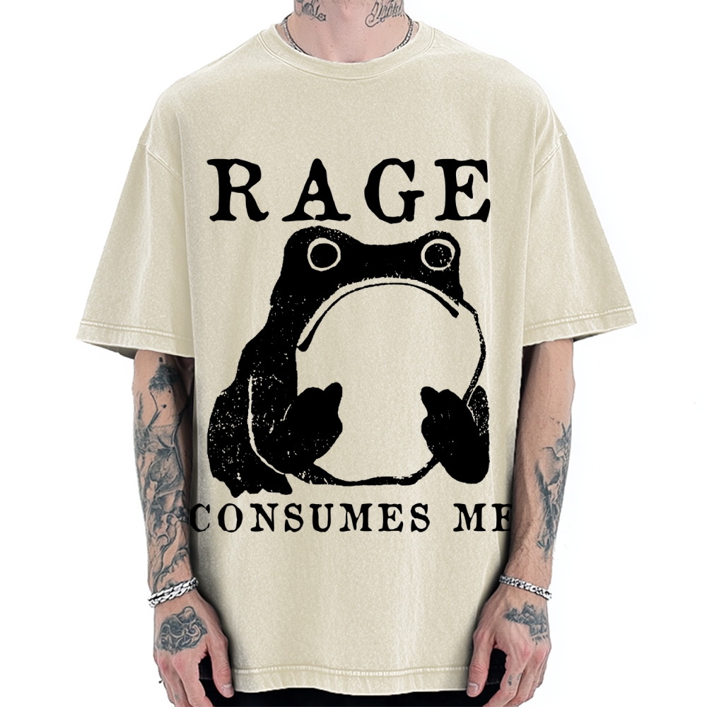Rage Consumes Frog Vintage Washed T-shirt