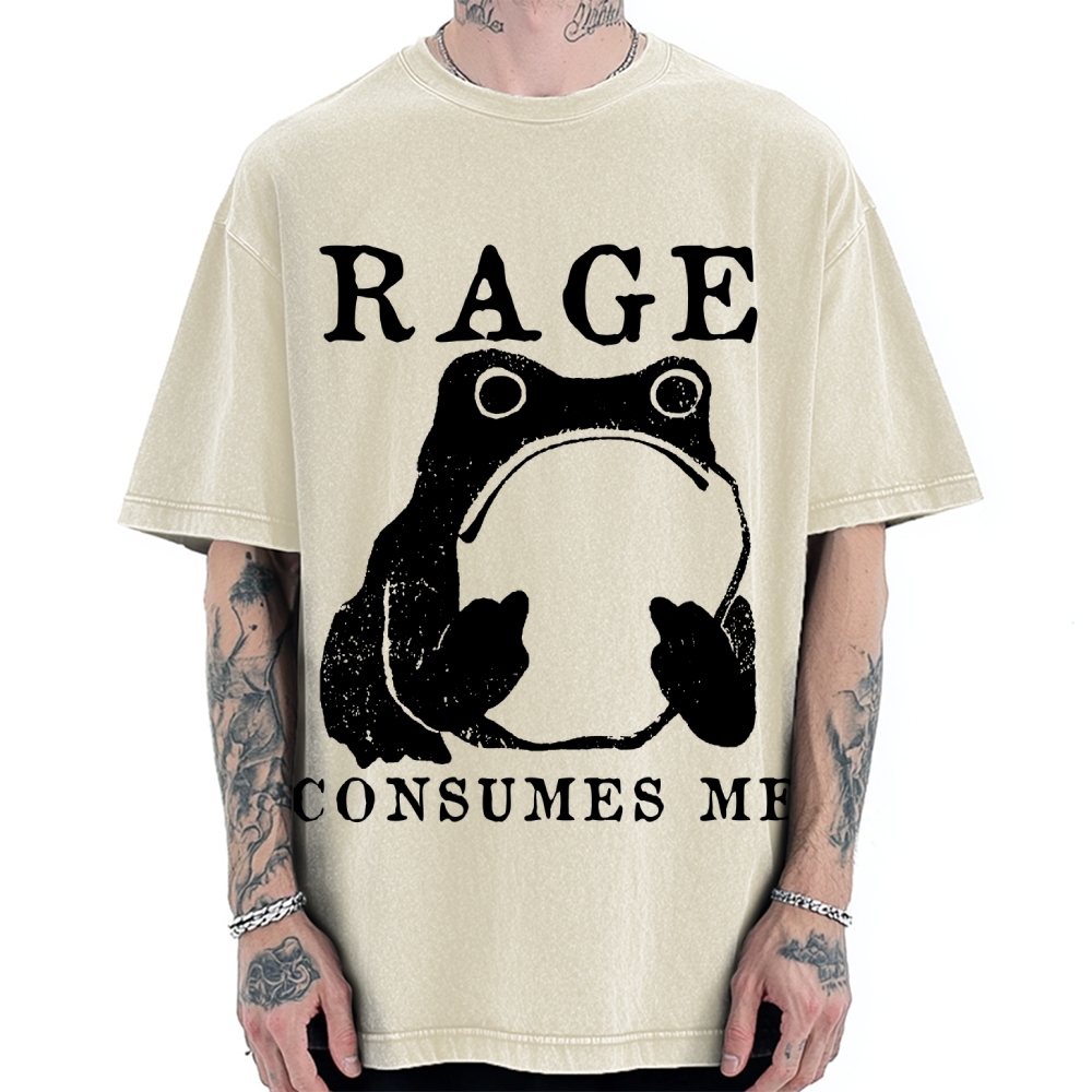 Rage Consumes Frog Vintage Washed T-shirt