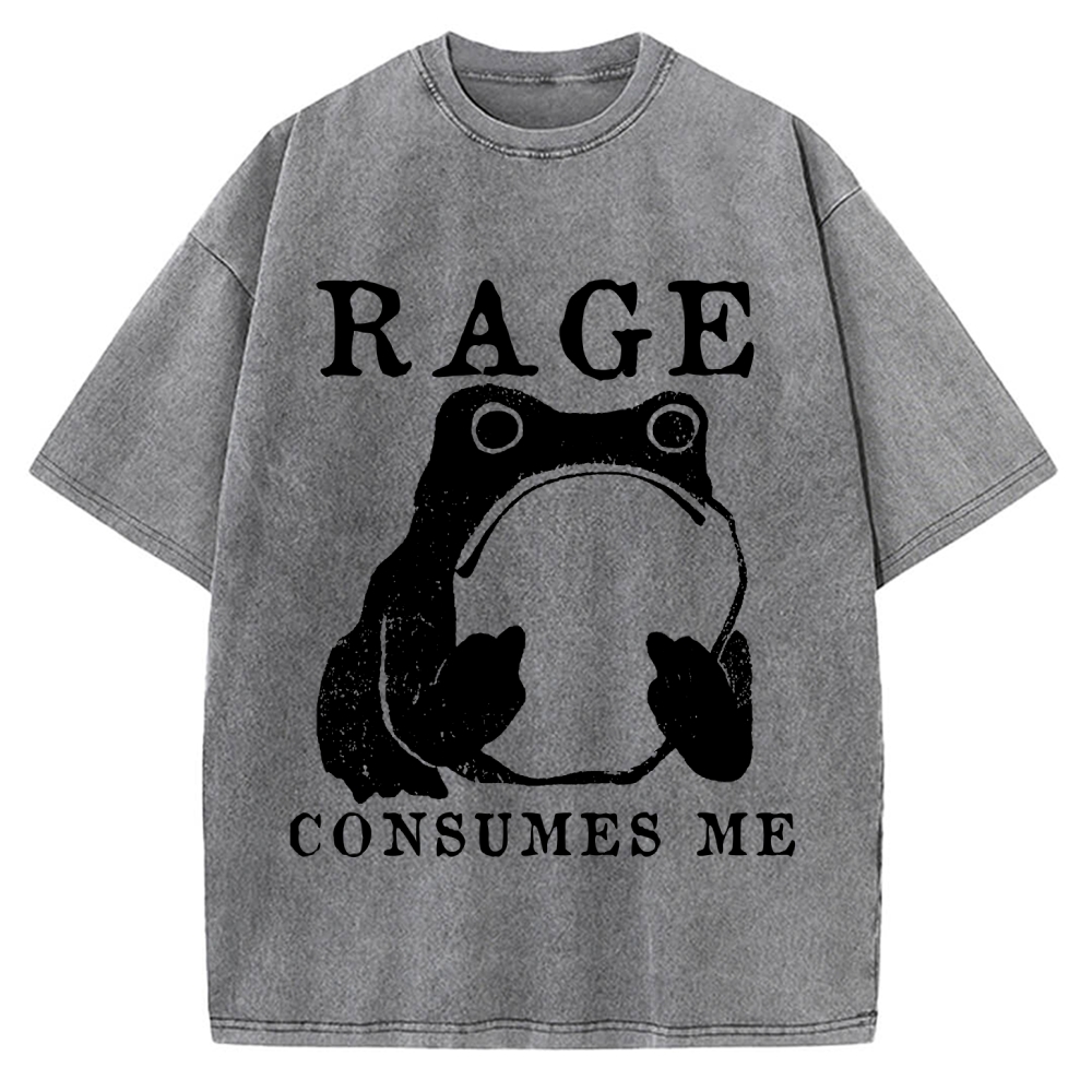 Rage Consumes Frog Vintage Washed T-shirt