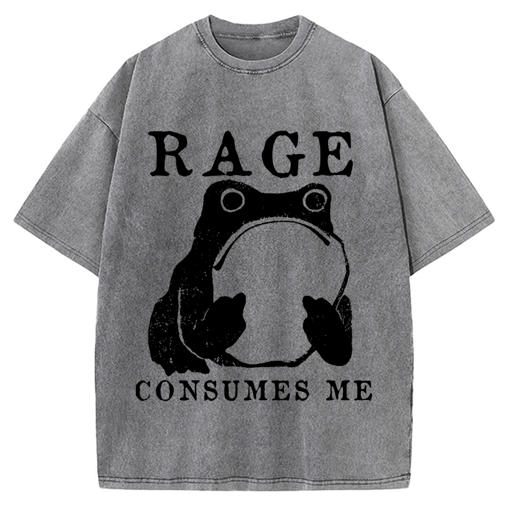 Rage Consumes Frog Vintage Washed T-shirt