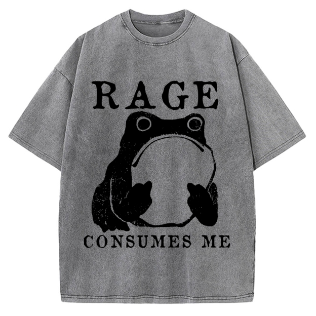 Rage Consumes Frog Vintage Washed T-shirt
