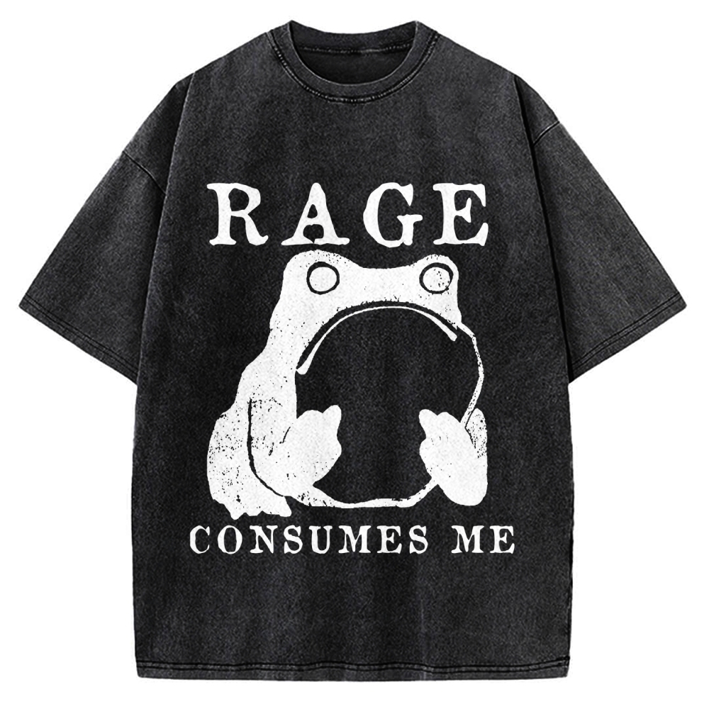 Rage Consumes Frog Vintage Washed T-shirt