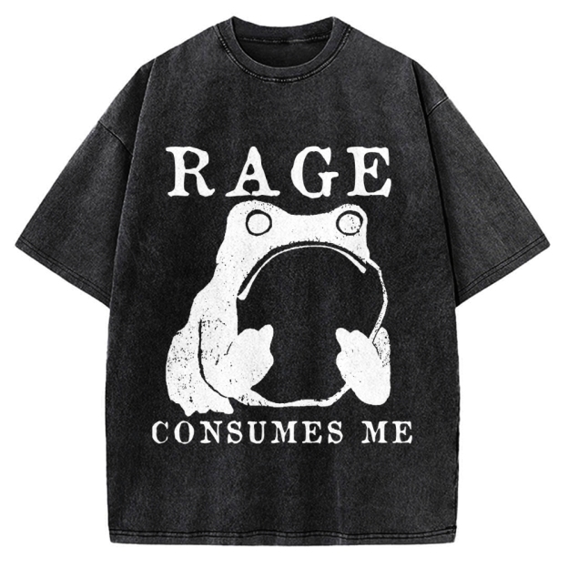 Rage Consumes Frog Vintage Washed T-shirt