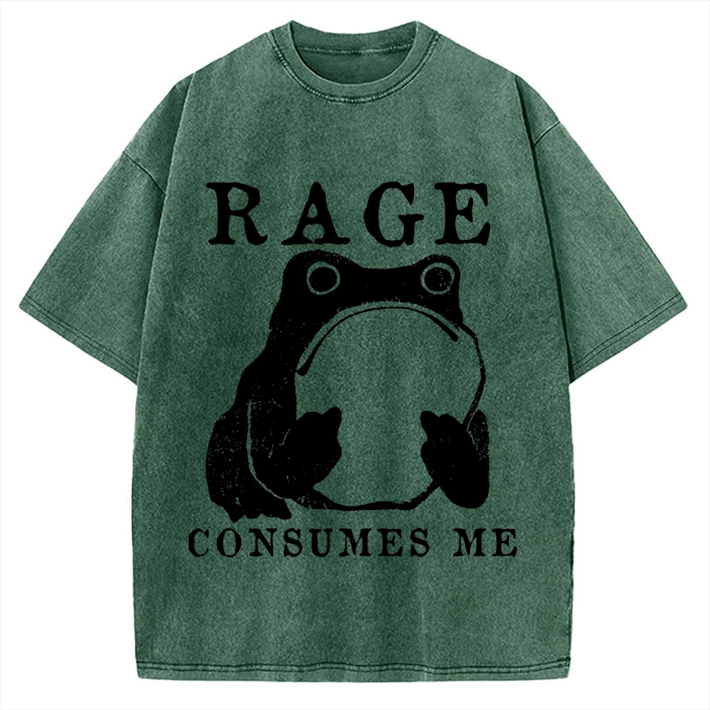 Rage Consumes Frog Vintage Washed T-shirt