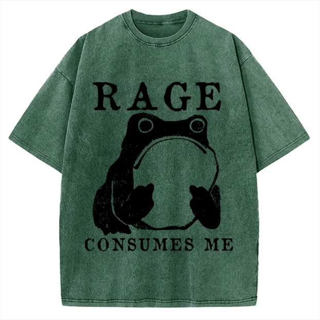 Rage Consumes Frog Vintage Washed T-shirt