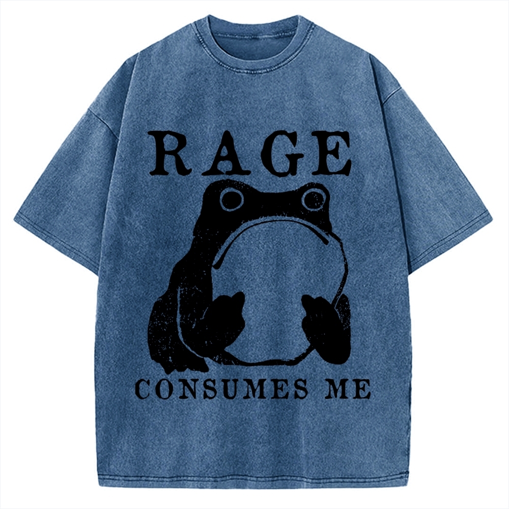 Rage Consumes Frog Vintage Washed T-shirt