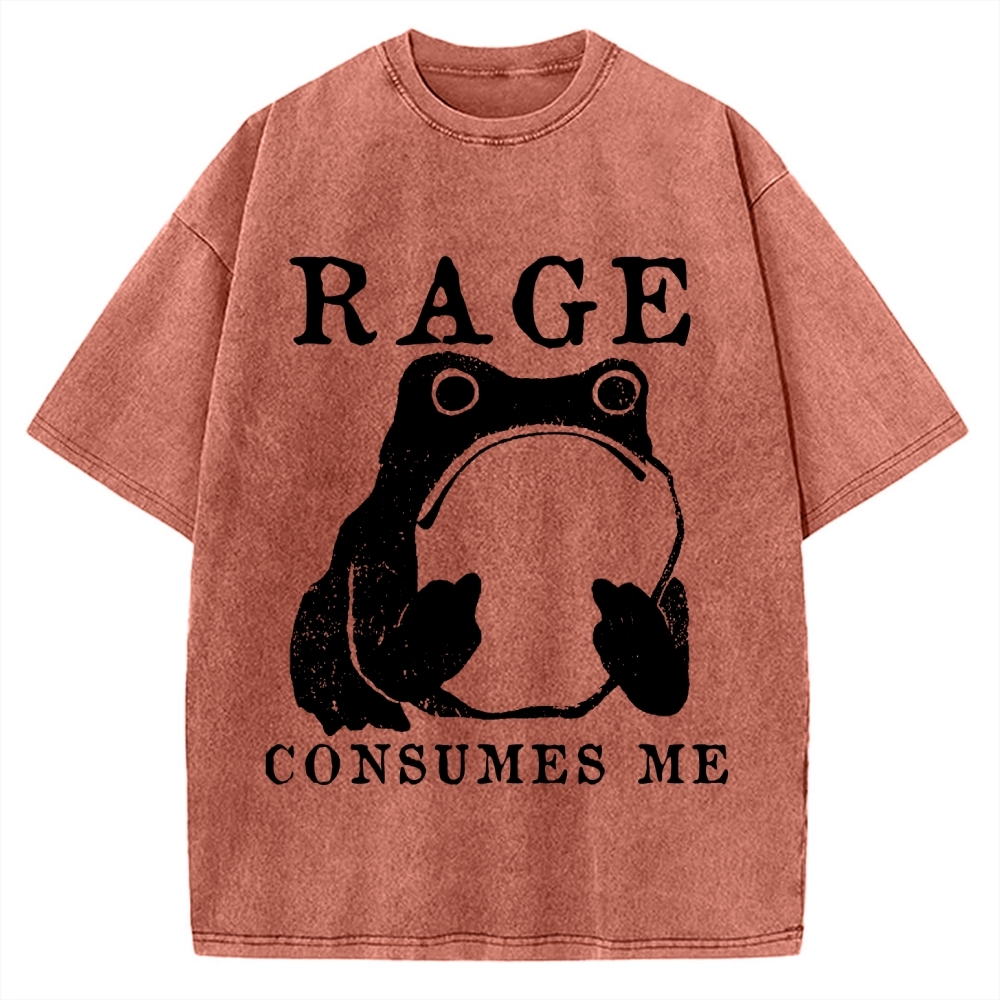 Rage Consumes Frog Vintage Washed T-shirt