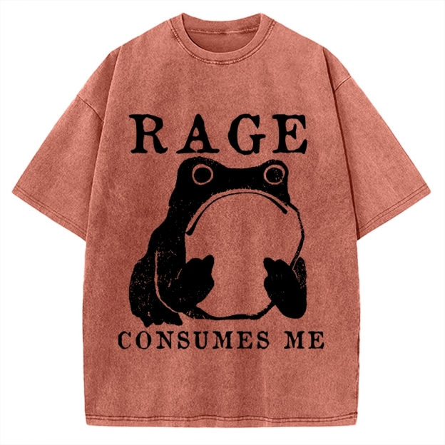 Rage Consumes Frog Vintage Washed T-shirt