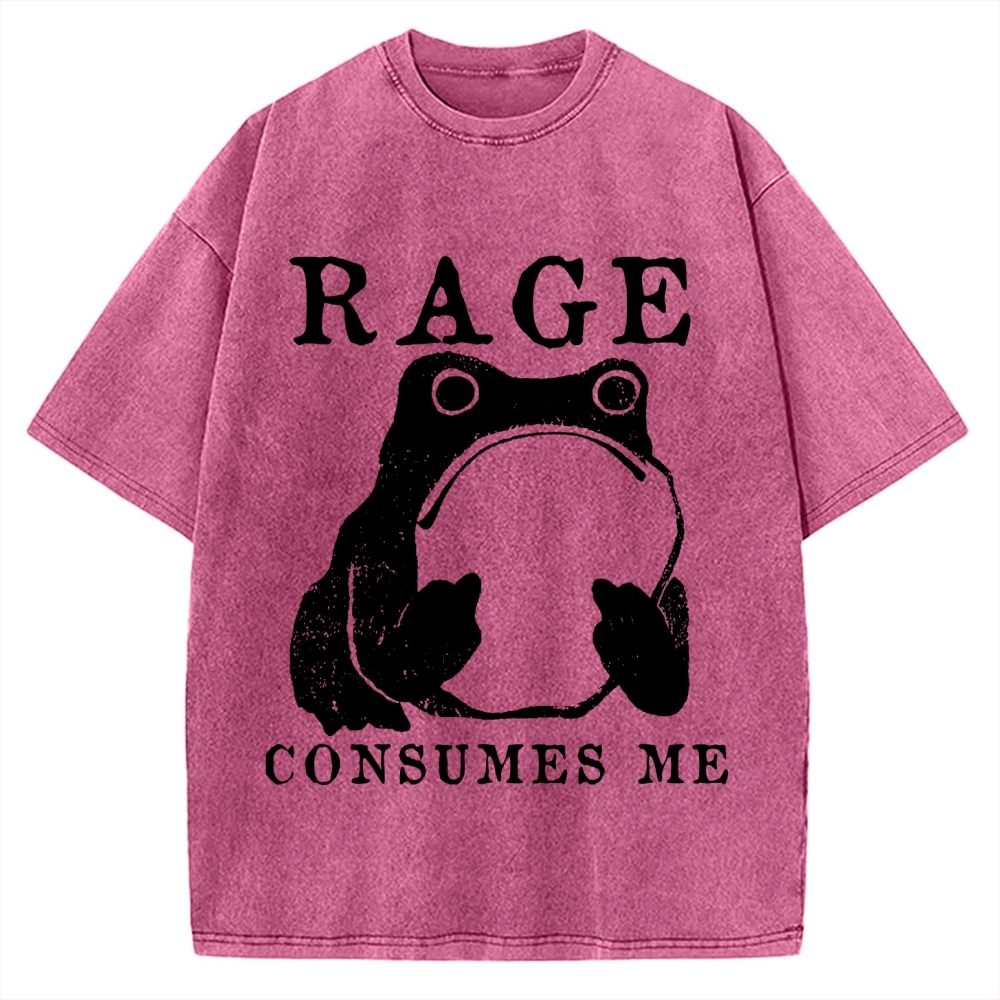 Rage Consumes Frog Vintage Washed T-shirt