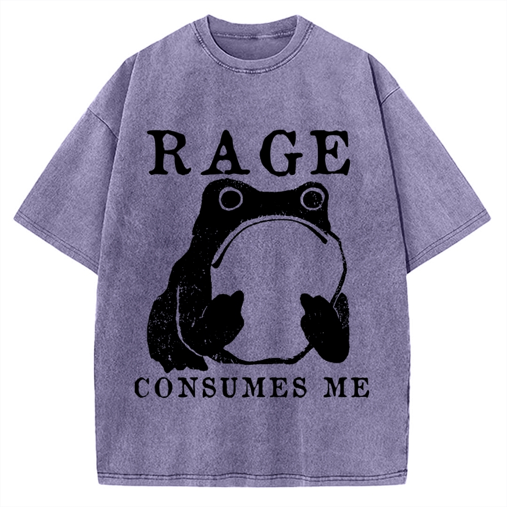 Rage Consumes Frog Vintage Washed T-shirt