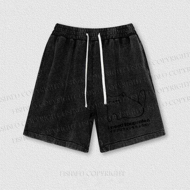 I need ibuprofen Cat Vintage Washed Vintage Shorts