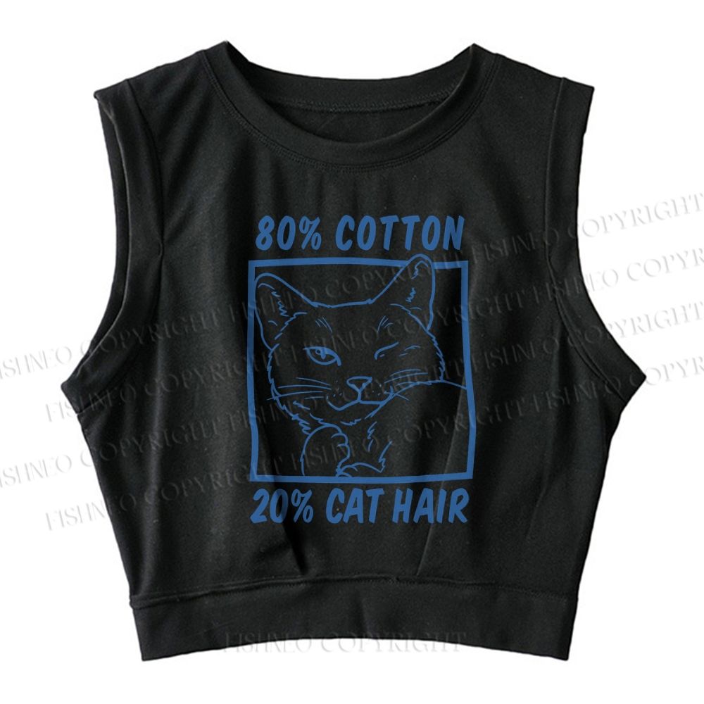  Funny Ingredient Distribution Sleeveless Crop Top