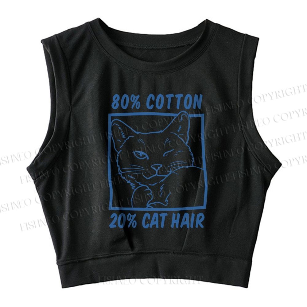  Funny Ingredient Distribution Sleeveless Crop Top