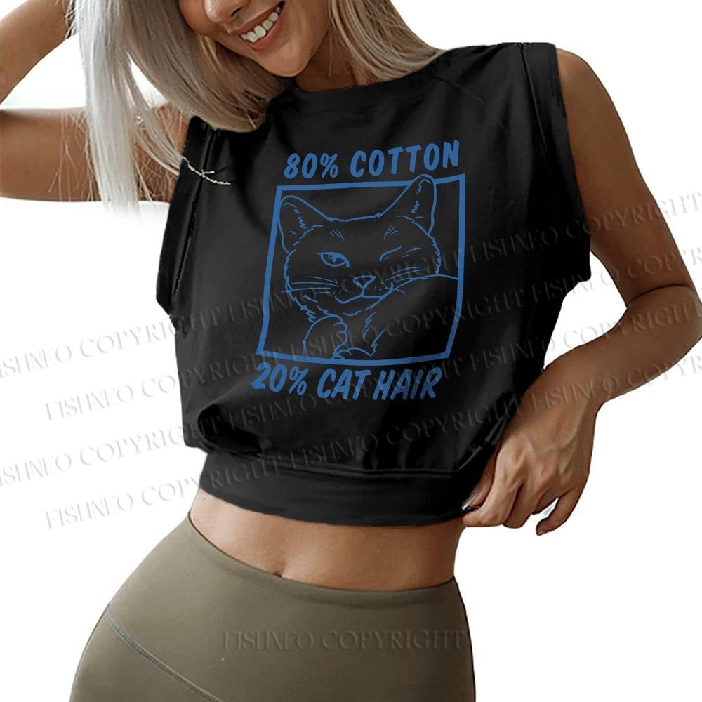  Funny Ingredient Distribution Sleeveless Crop Top