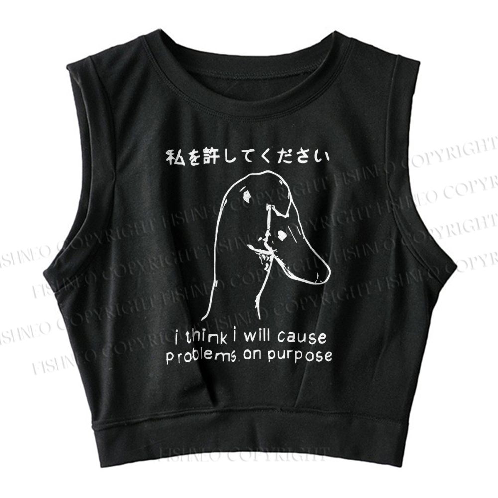  Stupid Goose Funny Sleeveless Crop Top