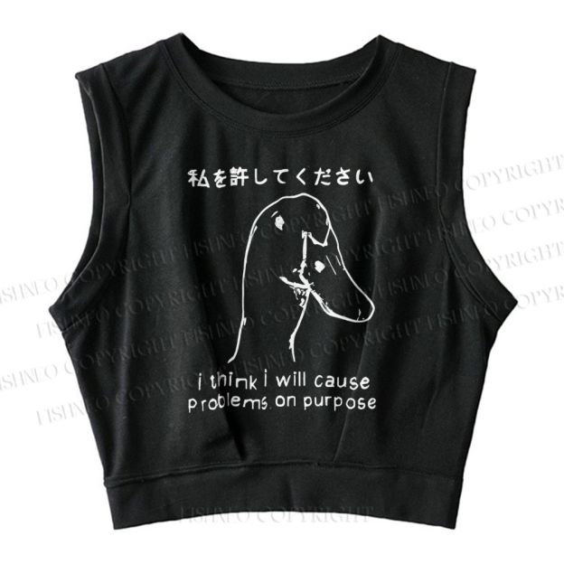  Stupid Goose Funny Sleeveless Crop Top