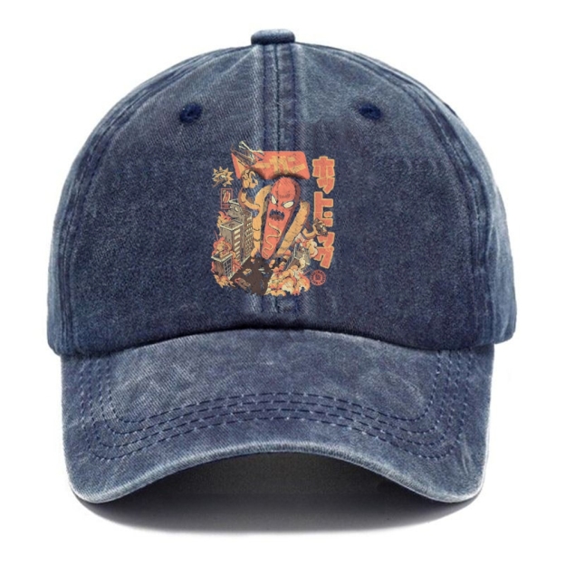  Great Hot Dog Kaiju Japanese Washed Cap