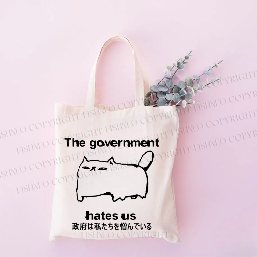 The government hate us Cat Tote Bag