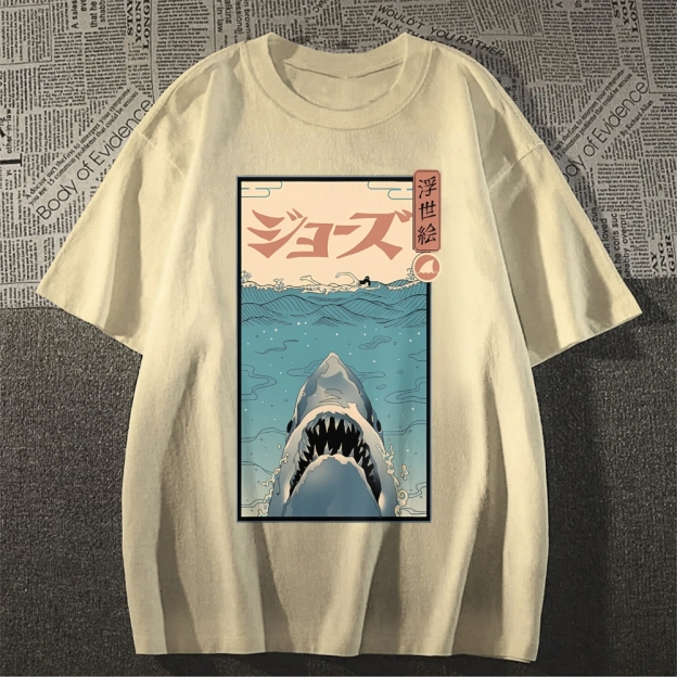 Shark Ukiyoe Japanese Style Classic Tee