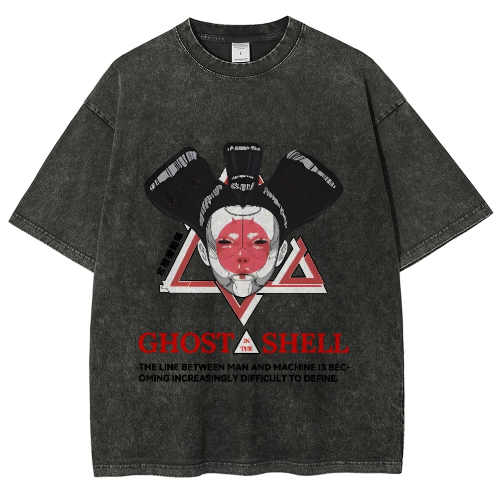 Ghost in the Shell Geisha Vintage Wash Japanese Design T-Shirt