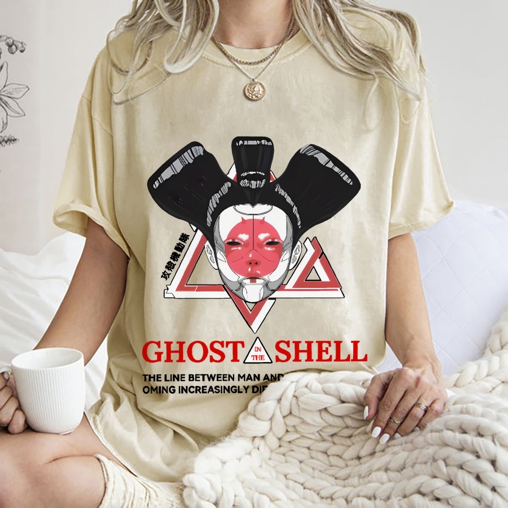 Ghost in the Shell Geisha Vintage Wash Japanese Design T-Shirt