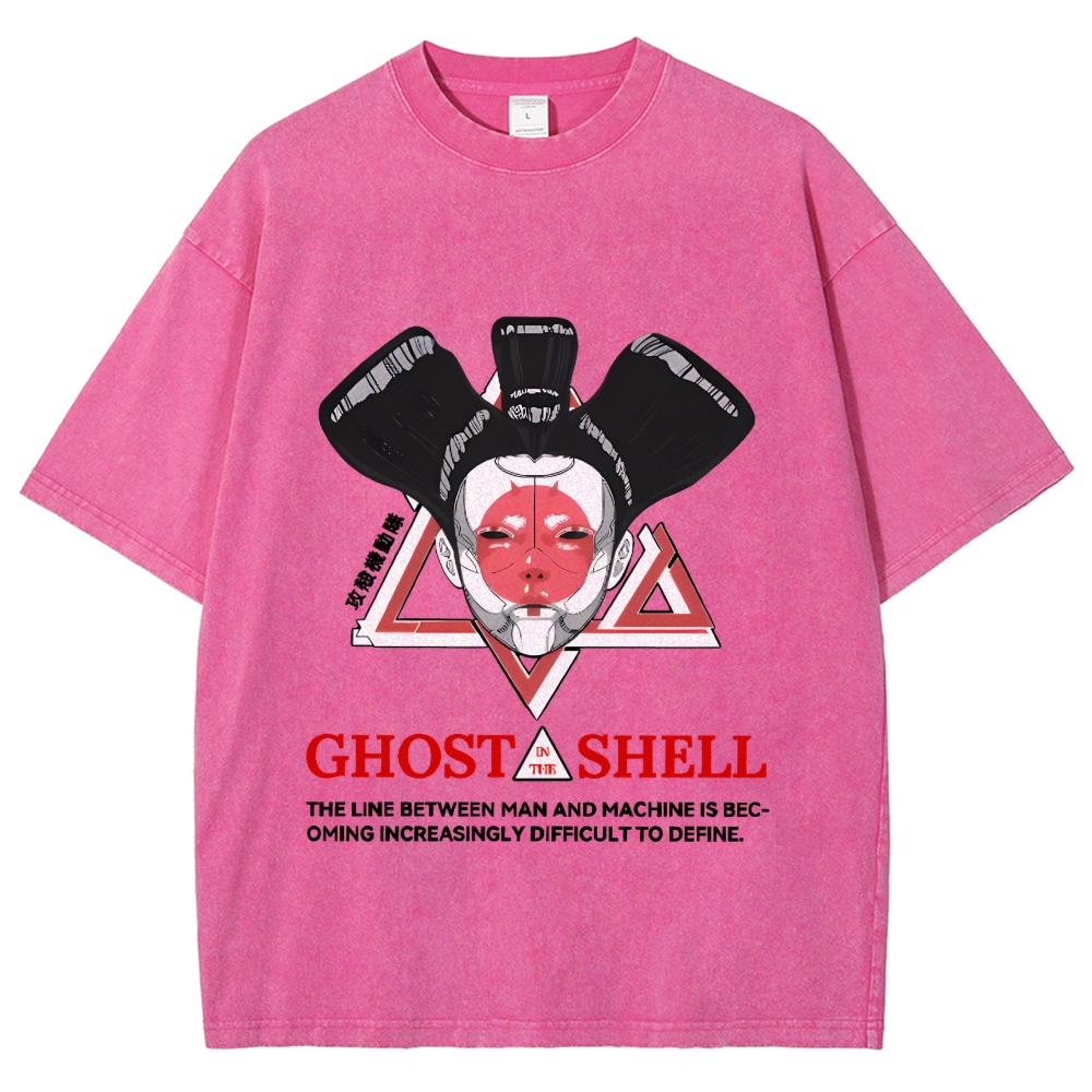 Ghost in the Shell Geisha Vintage Wash Japanese Design T-Shirt